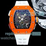 High Quality Replica Richard Miller Rm65-01 Orange Case Watch Rubber Strap 